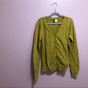 H & M Green Cardigan